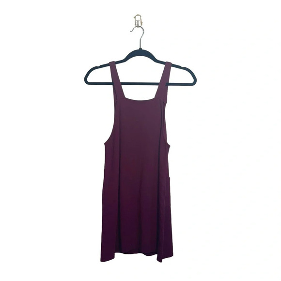 ModCloth Love of Layering Burgundy Pocket Overall Mini Dress XXsmall Women’s - Picture 6 of 11